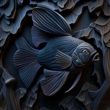 3D модель Темно-серая рыба оранда (STL)